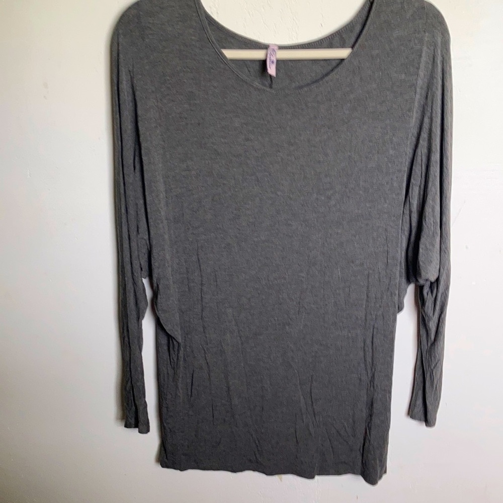 Grey long sleeve top size L
